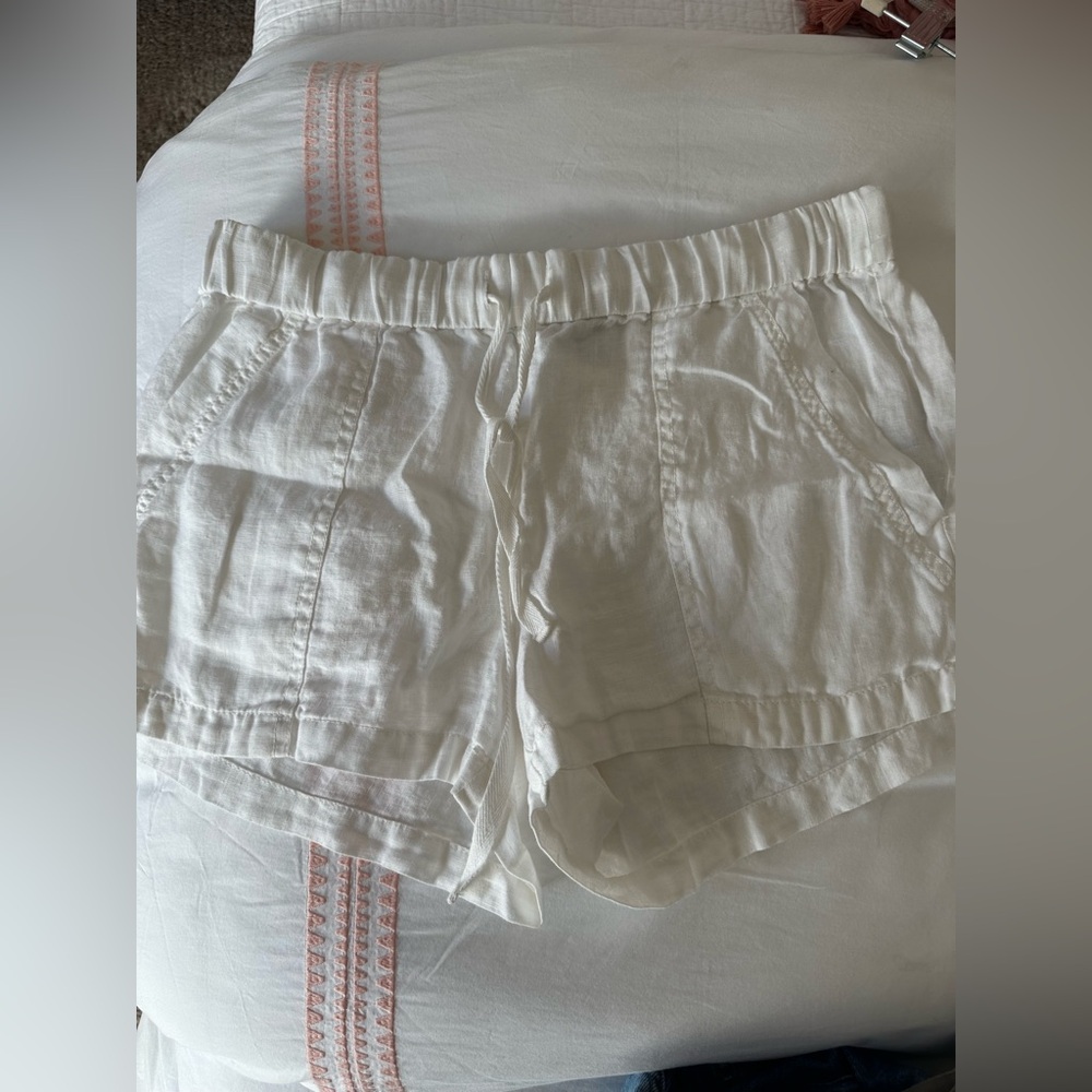 Joie linen white cargo shorts